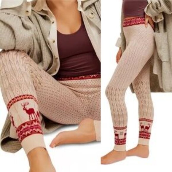 NEW Free People Falala Leggings in  Ivory Combo for women 1125 2s1 - Picture 7 of 7